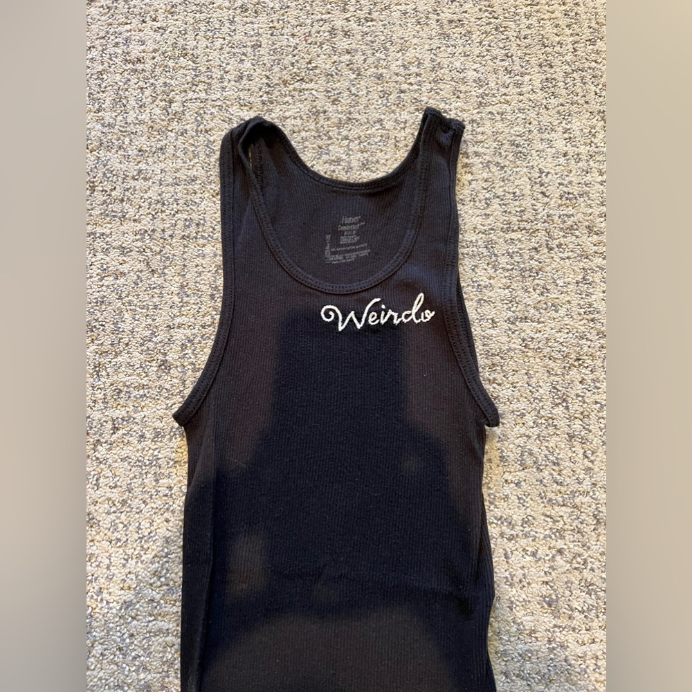 Embroidered “Weirdo” Tank